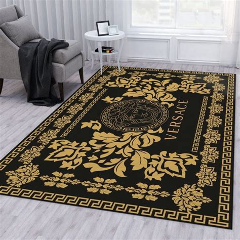 versace rug black and gold.